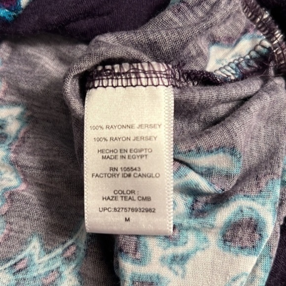 Daisy Fuentes Purple with White and Blue Flowers size medium - Picture 6 of 6